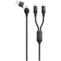 USB kabelis 2GO 797367 1,2 m USB A/USB C 2 x USB C melns