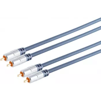 Audio kabelis S/CONN SP40110 10 m 2 x RCA zils
