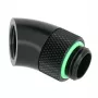 Barrow 45° pagriežams adapteris G1/4 AG uz G1/4 IG, melns (TWT45-B01 b)