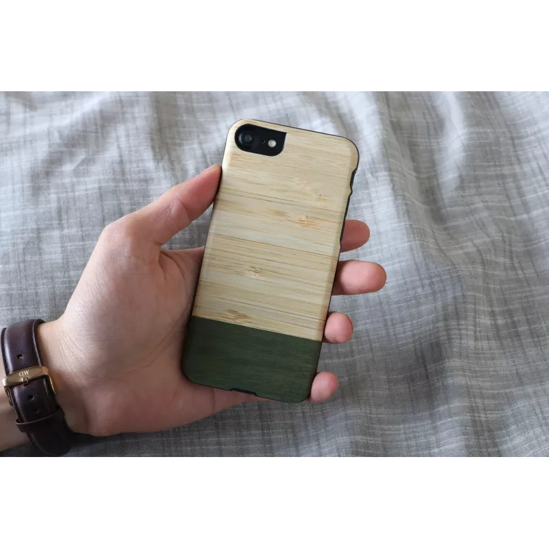 Telefona maciņš man and wood iPhone 7/8 — bambusa meža melns