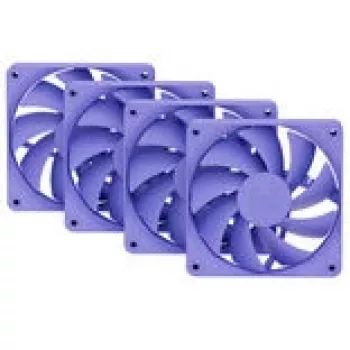 Datora dzesēšanas ventilators HYTE FA12-TM-4 120 mm violets, 1500 RPM, 72 m³/h, 1,6 mmH2O, FDB, 4 gab. iepakojumā