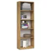 Biroja grāmatu skapis top e shop R40 ARTISAN, ozola krāsa, 5 plaukti, 400×300×1820 mm, skaidu plātnes karkass