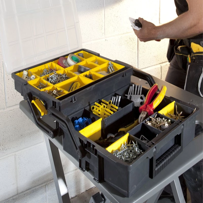 Small parts box Stanley Sortmaster Multilevel Organizer Melns Transparent 400x420x315 mm