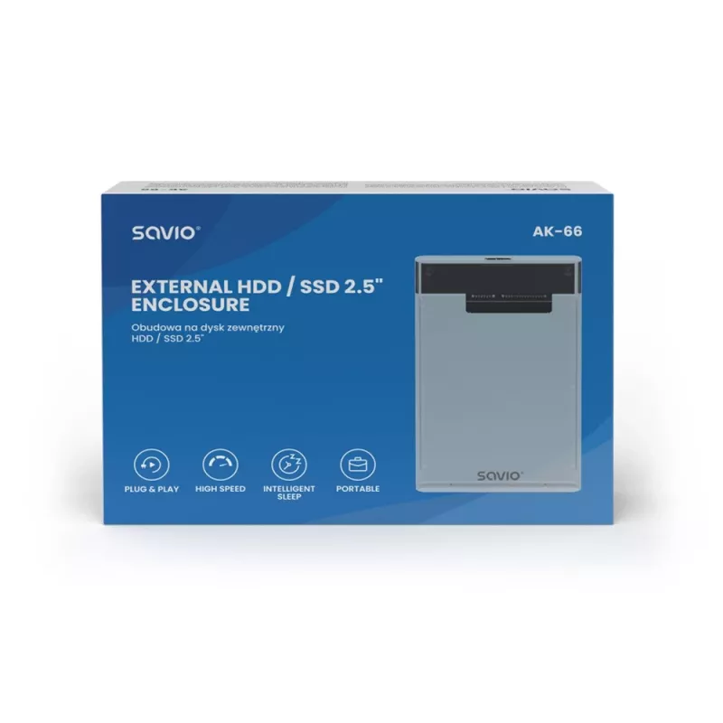 HDD/SSD korpuss Savio AK-66