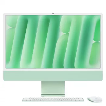 iMac 24 Retina 4.5k Display M4, zaļš, M4 (8-CPU/8-GPU), 16GB, 256GB, vācu, bez Gigabit Ethernet, Magic pele, MWUE3D/A
