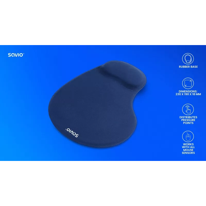 SAVIO MP-01NB datorpeles paliktnis tumši zilā krāsā