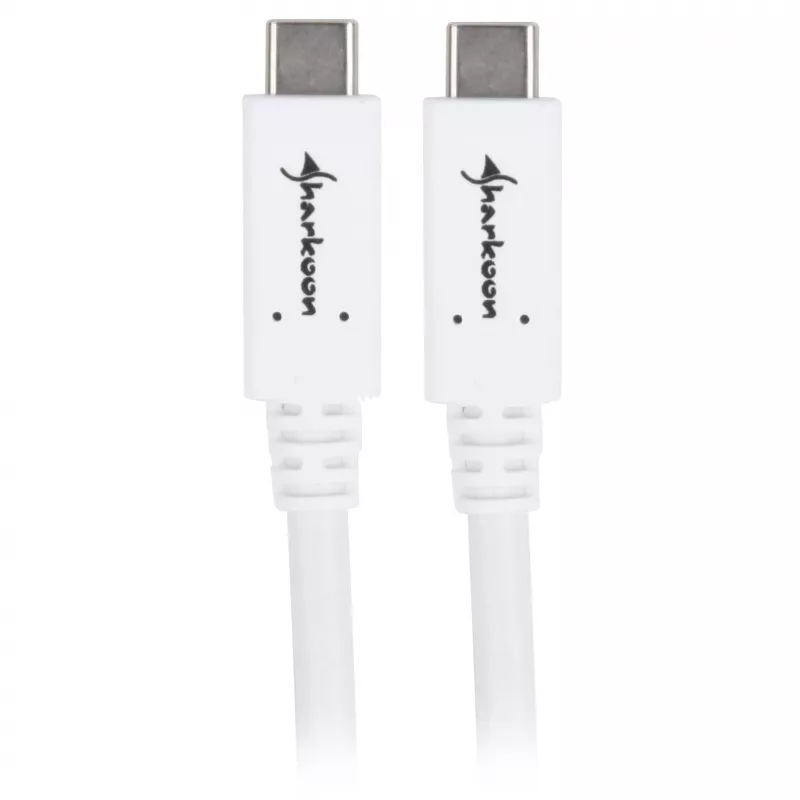 USB kabelis Sharkoon USB 3.2 Gen 1 0.5m Balts