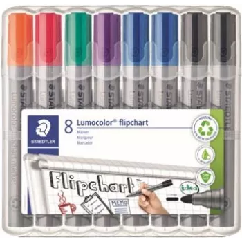 Flipharta marķieris Staedtler 356 WP8 X, dažādu krāsu, 2,0 mm uzgalis