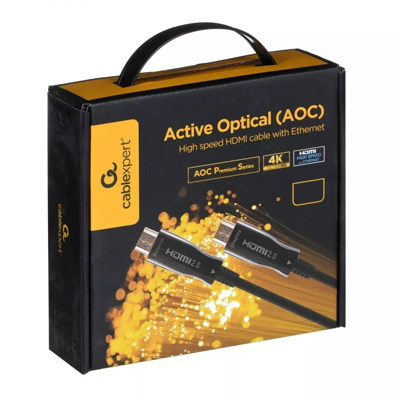 HDMI kabelis Gembird CCBP-HDMI-AOC-30M-02 30m HDMI Type A Male Melns