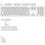 GLORIOUS GPBT aizmugurgaismojamās tastatūras vāciņi — PBT baltā krāsā, ANSI izkārtojums