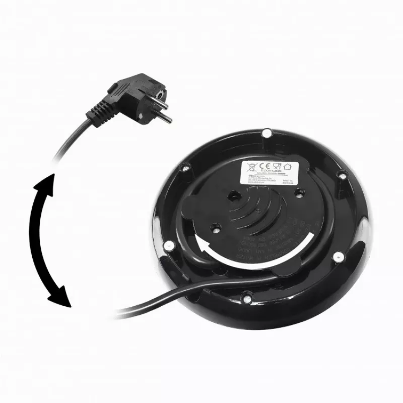 NELO tējkanna, tilpums 1,7 l, jauda 2000 W, melna
