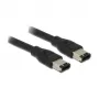 FireWire kabelis DeLOCK 83273 0,5 m 6-p Melns