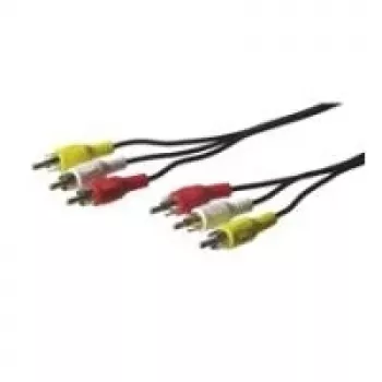Wentronic Goobay RCA savienojuma kabelis, 2 m - 3x RCA spraudnis > 3x RCA spraudnis (50381)