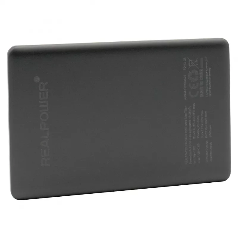 RealPower PB-5000 MAG 5000 mAh bezvadu uzlāde Titanium