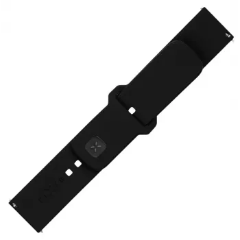 Maināma silikona pulksteņa siksniņa FIXED FIXSST2-22MM-BK — 22 mm ātrā atbrīvošana melna