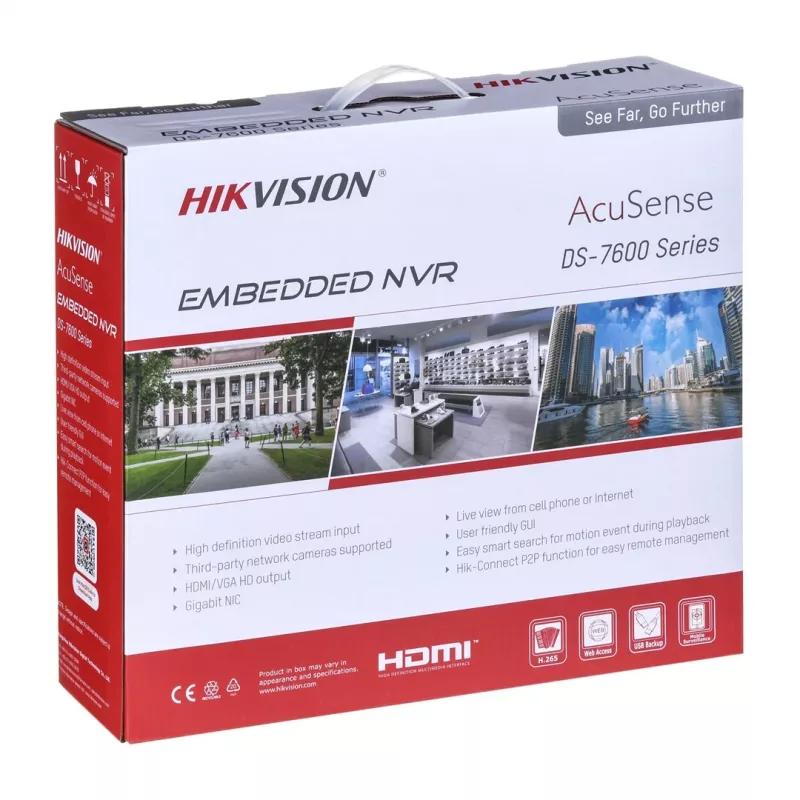 Tīkla video ierakstītājs Hikvision DS-7616NXI-K1(D) 16 kanālu 4K atbalsts