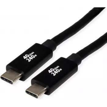 ROLINE USB4 Gen3x2 40Gbit/s kabelis C-C ST/ST 240W 2m - Kabelis - Digitālais/Dati (11.02.9087)