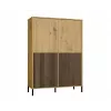 KAMARO 4DK plāns/GŁ ozols ARTISAN DISPLAY CABINET