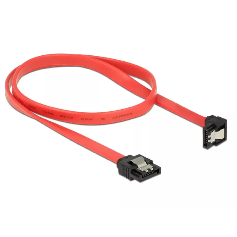 SATA kabelis DeLOCK 83979 0.5 m SATA 7-pin melns sarkans