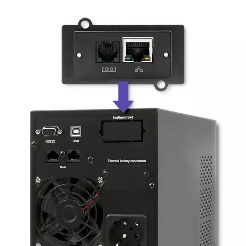 Qoltec 53042 nepārtrauktās barošanas avots (UPS) Dubultās pārveidošanas (Online) 1 kVA 800 W 2 maiņstrāvas kontaktligzdas