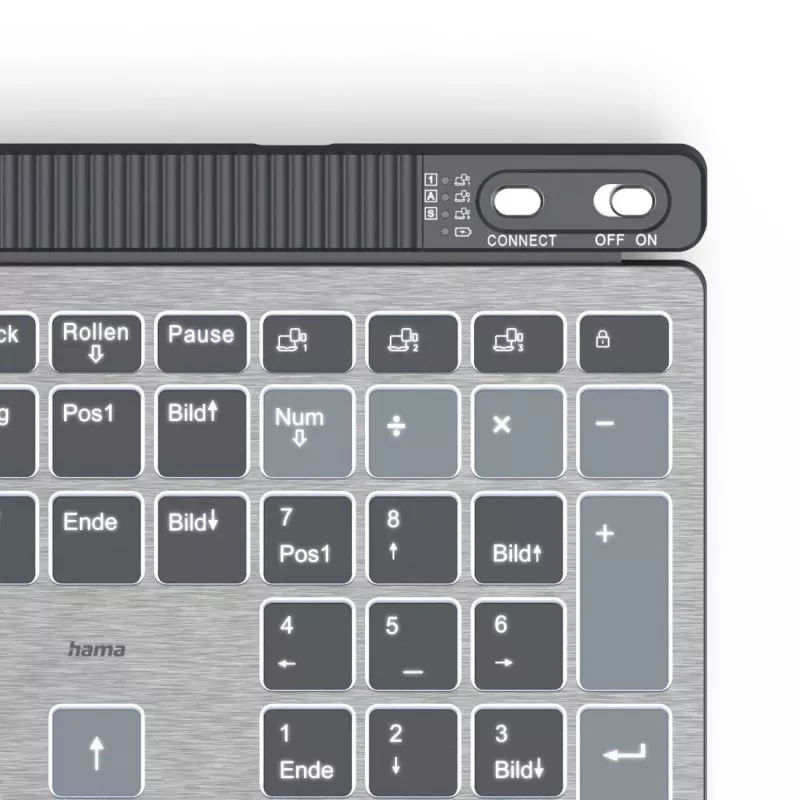 Hama WK-750 daudzierīču tastatūra melna