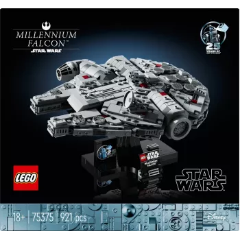 LEGO Star Wars Millennium Falcon 75375 modelu komplekts — 1351 gab., 18+, 190×240×130 mm