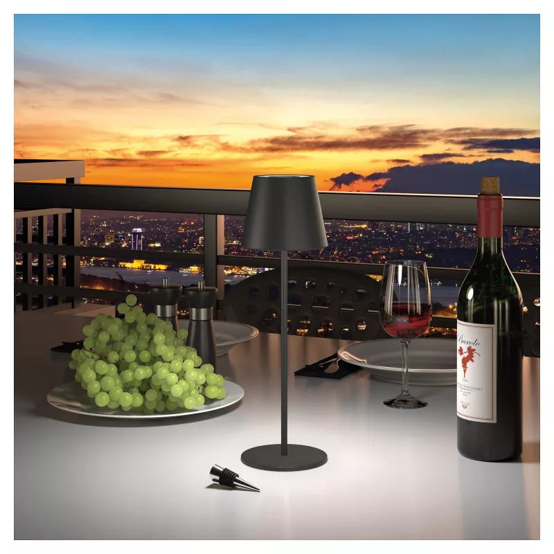 LED galda lampa RealPower TableLight 360 RGB 3W melna