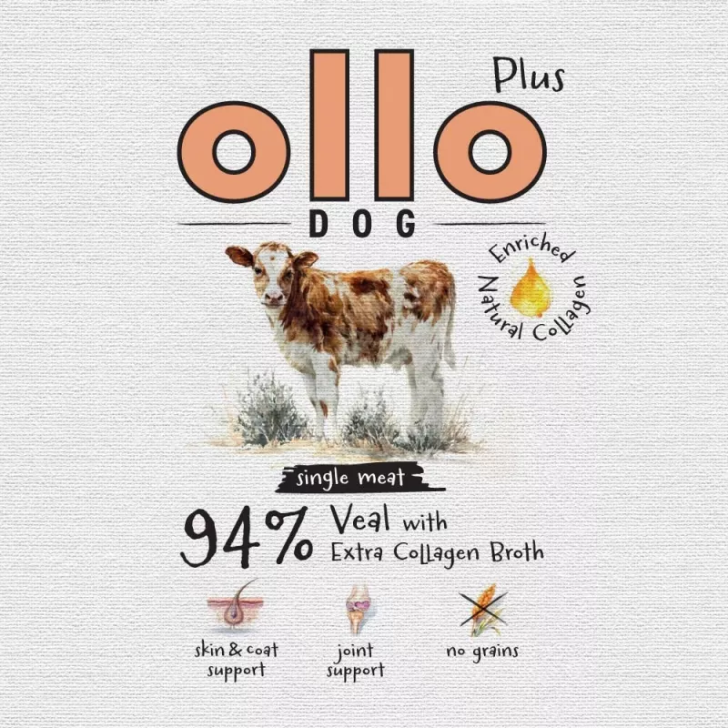 Ollo Plus Kolagen Cielęcina 400g puszka suņiem