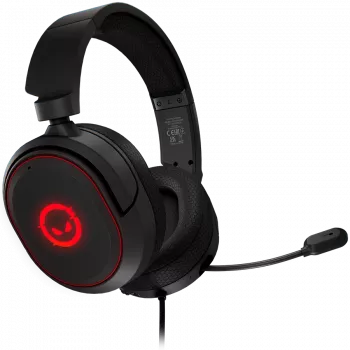 LORGAR Kaya 460, USB spēļu austiņas ar mikrofonu, CM108B, RGB fona apgaismojums, Plug&Play, USB-A savienojuma kabelis 2m, auduma ausu spilventiņi, izmērs: 192*184.7*88mm, 0.329kg, melns