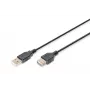Digitus ASSMANN - USB pagarinātāja kabelis - USB (W) uz USB (W) - 1,8 m (USB/USB 2.0) - formēts - melns (AK-300200-018-S)