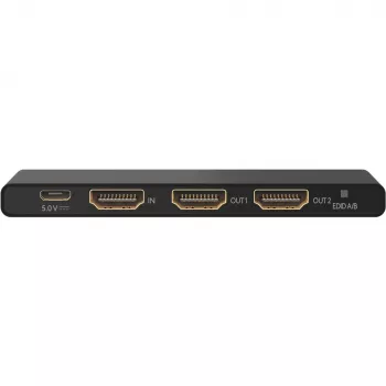 HDMI sadalītājs 1 uz 2 (4K @ 60 Hz) - sadala 1x HDMI ieejas signālu 2x HDMI izejās