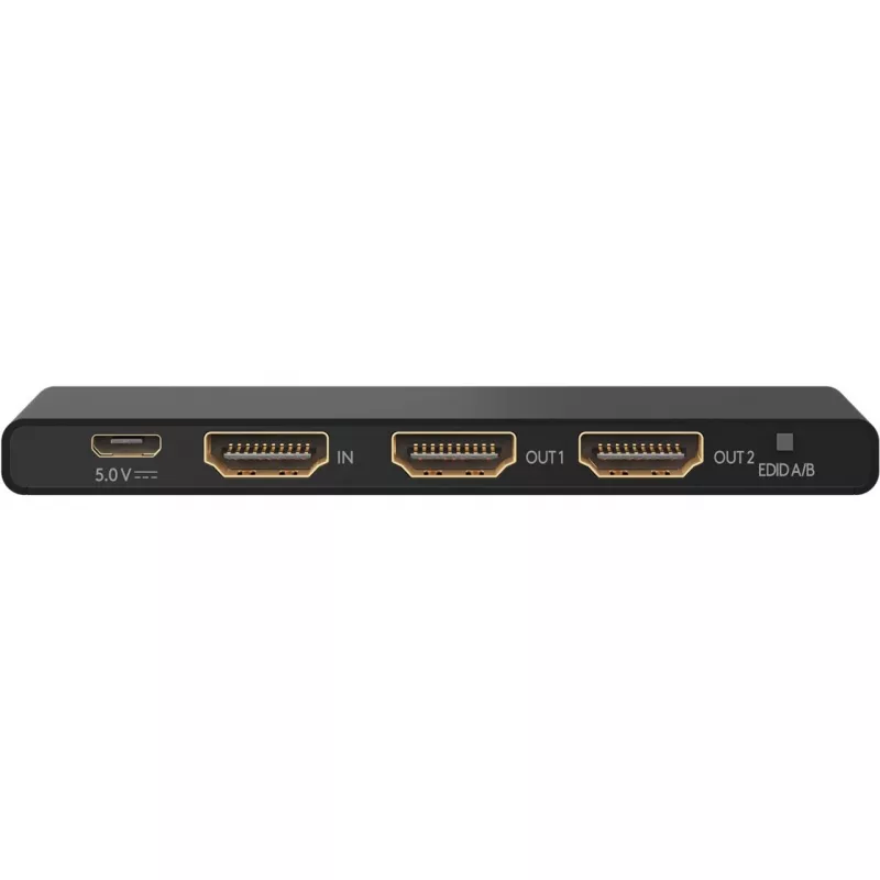 HDMI sadalītājs 1 uz 2 (4K @ 60 Hz) - sadala 1x HDMI ieejas signālu 2x HDMI izejās