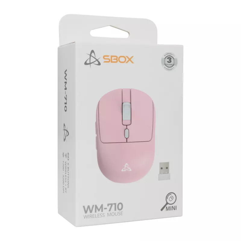 Pele SBOX WM-710 rozā bezvadu saskarne