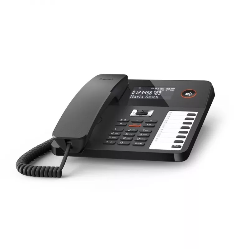 DECT tālrunis Gigaset DESK 800A Vadu klausule 200 tālruņu grāmatas ieraksti Melns