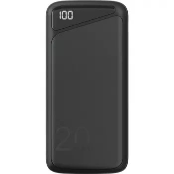 Ātrās uzlādes ārējais akumulators 20 000 mAh (melns, PD, Quick Charge 3.0, Super Charge)