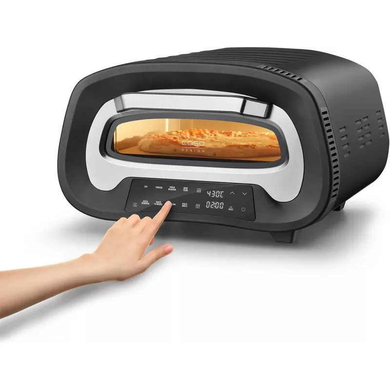Caso Pizza krāsns | PizzaChef 430° | 2200 W | Melns/Sudrabs