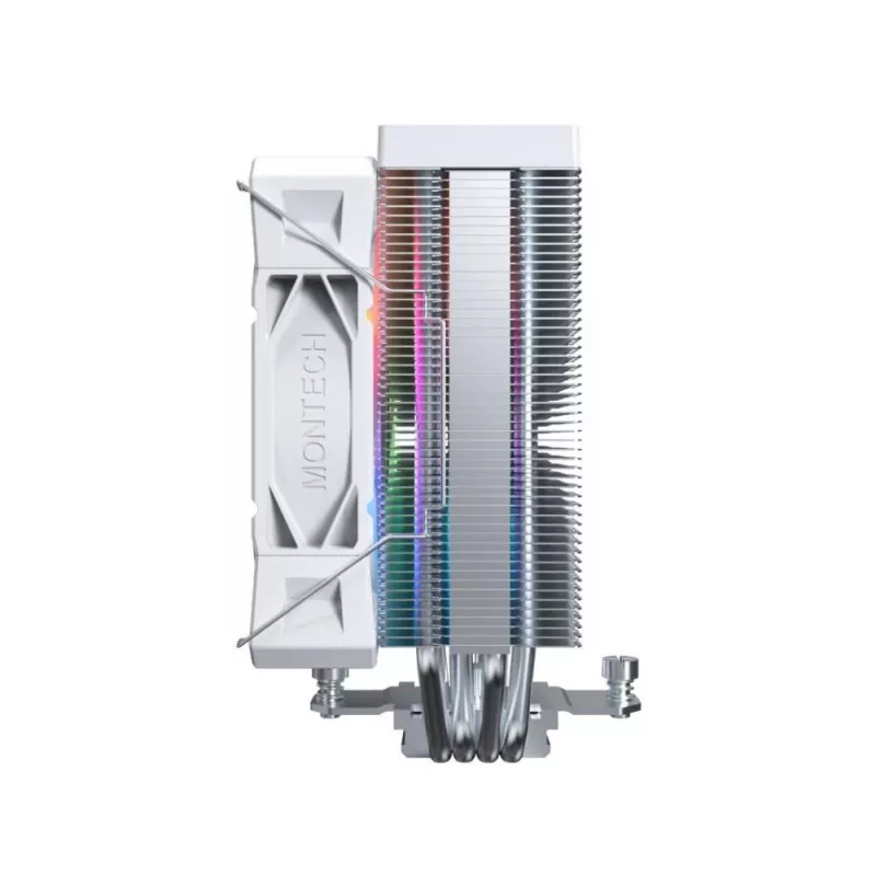 Gaisa dzesētājs Montech NX400 ARGB 120 mm balts — 270 W TDP, FDB, 156×74×120 mm
