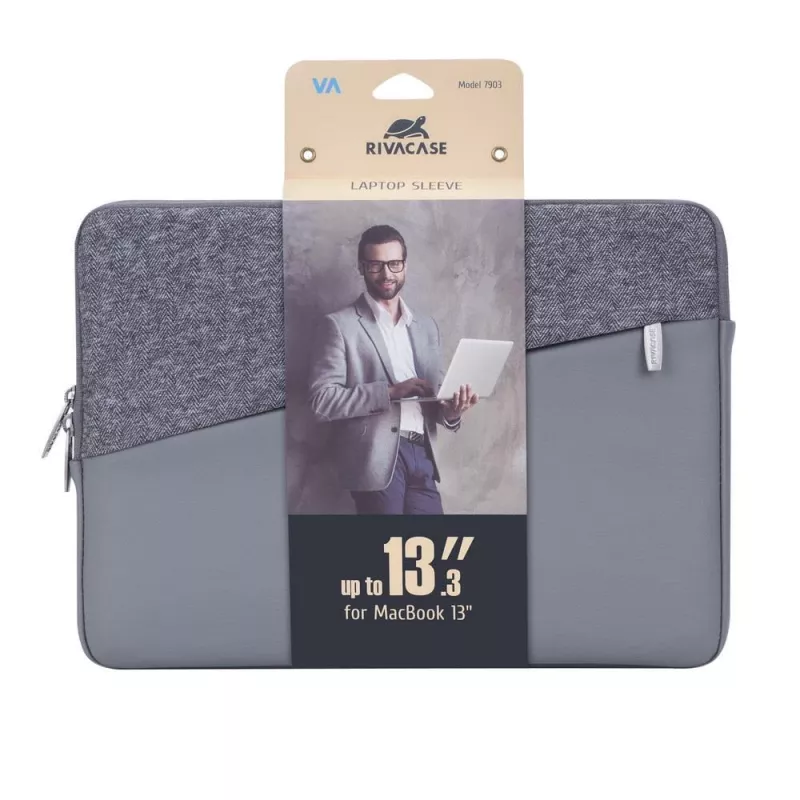 Uzmavas futrālis Rivacase 7903 33,8 cm (13,3 collas) pelēks