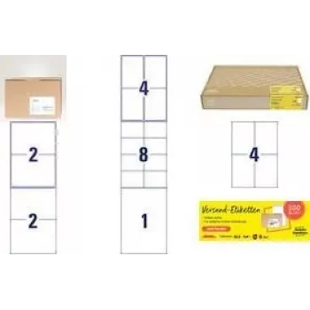 Piegādes uzlīmes Avery Zweckform 8025-300 Baltas — 1 200 drukājamas pašlīmējošas uzlīmes