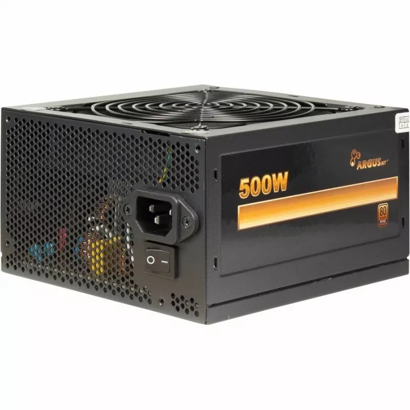 Inter-Tech ArgusNT BPS-500 barošanas bloks 500 W 20+4 pin ATX ATX Melns
