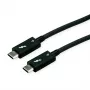 USB kabelis ROLINE 11.02.9047 1,5m USB 3.2 Gen 1 USB C melns