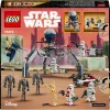 LEGO Star Wars Clone Trooper & Battle Droid Battle Pack konstruēšanas rotaļlietas bērniem ar spīdveja motocikla transportlīdzekli, 4 minifigūras un 5 figūras, dāvanas zēniem