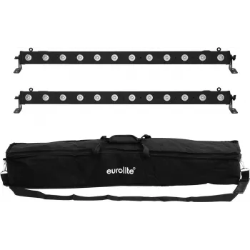 LED lineāro lukturu komplekts EUROLITE 2x LED BAR-12 QCL RGBA ar somu – 2 gab., QCL RGBA LED