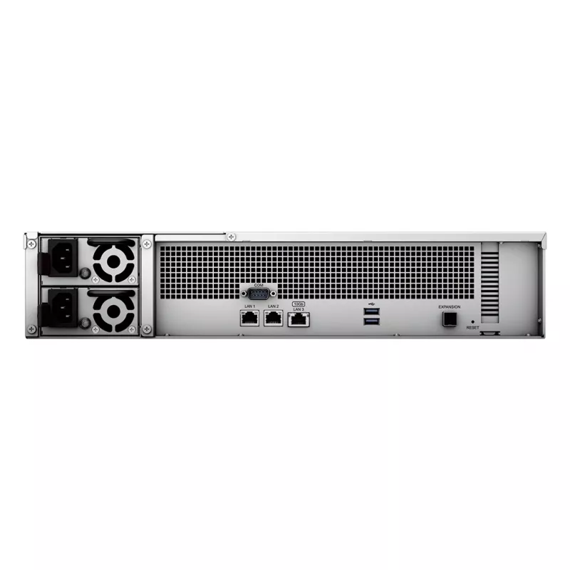 Synology RackStation RS2423+ NAS/glabāšanas serveris Rack (2U) Ryzen Embedded V1780B 8 GB DDR4 0 TB DiskStation Manager Melns, Pelēks