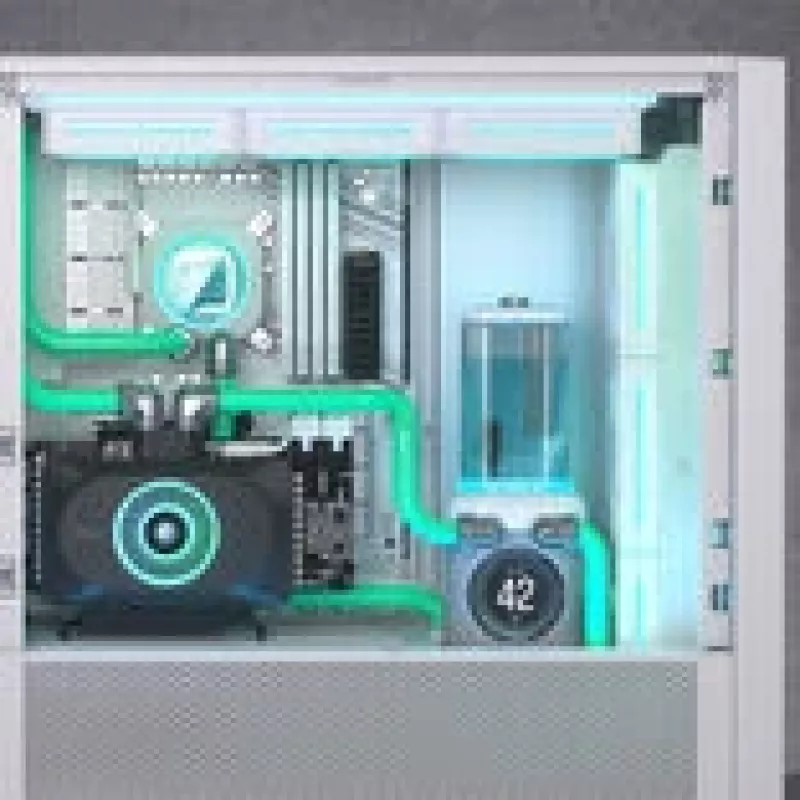 CPU šķidruma dzesētāja sūkņa komplekts CORSAIR iCUE Link XD6 RGB Elite LCD ar 6 RGB ventilatoriem