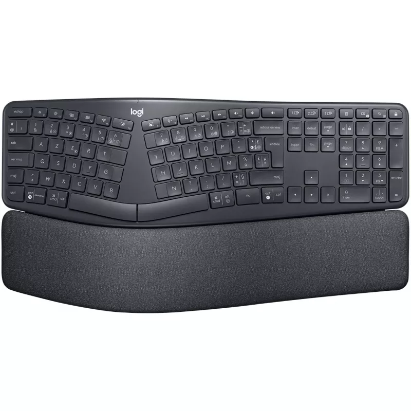 Logitech ERGO K860 for Business pilna izmēra bezvadu tastatūra AZERTY
