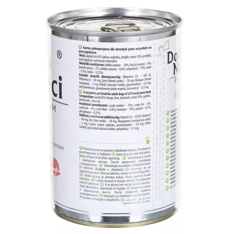 Dolina Noteci Premium Pure Lamb - mitrā suņu barība - 400g