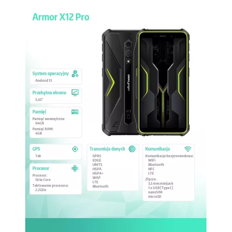 Viedtālrunis Ulefone Armor X12 3GB/32GB bez lādētāja