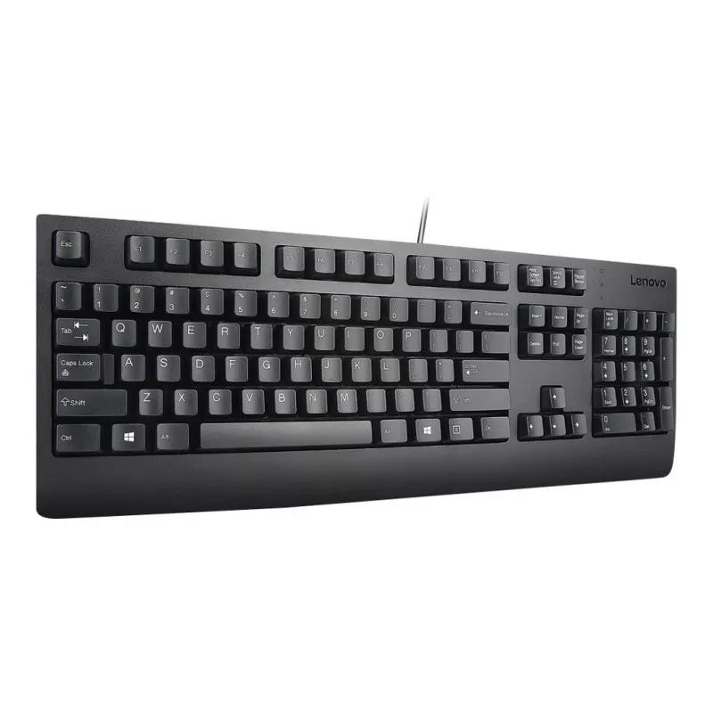 Vadu pilna izmēra tastatūra Lenovo Preferred Pro II — USB, slovāku izkārtojums, melna, ar plaukstu balstu
