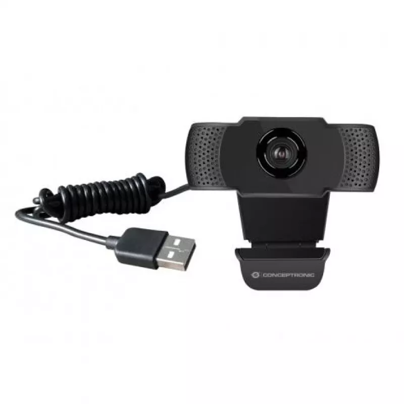Conceptronic AMDIS 1080P Full HD tīmekļa kamera ar mikrofonu, 2 MP, 1920 x 1080 pikseļi, Full HD, 30 kadri/s, H.264, M-JPEG, YUV, 90°
